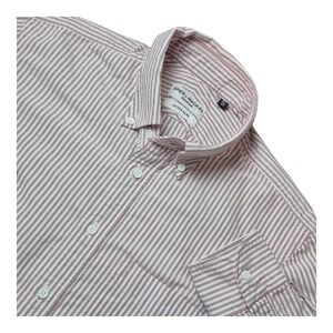 Spier & Mackay Extra Slim 16.5 34 Red Stripe Button Up Dress Shirt Cotton